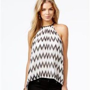 NWT GUESS Cheveron Pleated Blouse XL